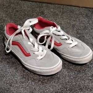 Kids Gray and Red Sneakers